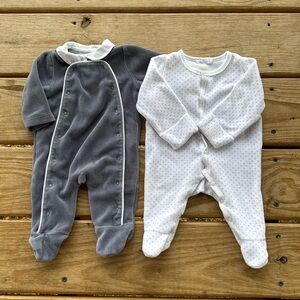 Bout’chou | Velour French Baby Pajamas size 1M